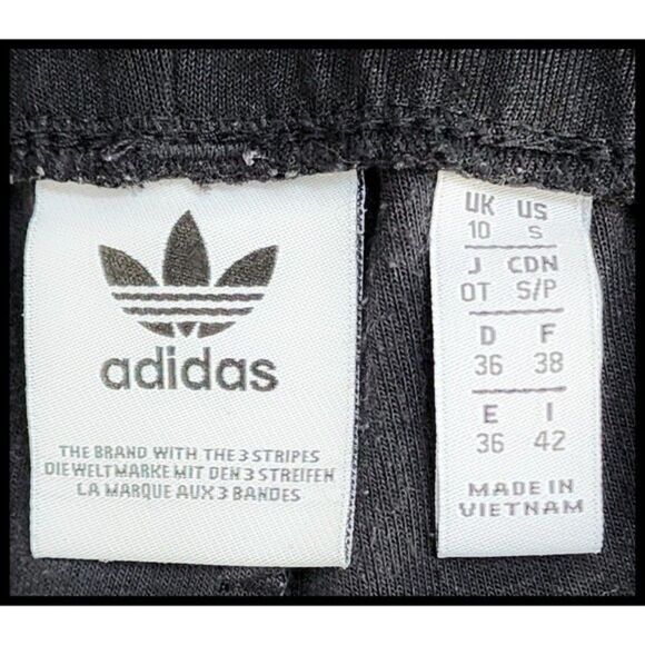 Adidas Racing Stripes Superstar Track SST Pants Drawstring Zip Cuff Black Small - Picture 7 of 10